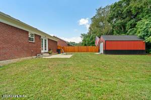 112 Shallow Springs Ct, Bardstown, KY 40004 - view of yard with a storage shed and a patio area