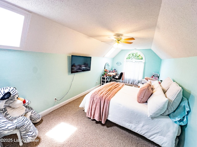 173 Megan Way, Falls Of Rough, KY 40119 - carpeted bedroom featuring vaulted ceiling, ceiling fan, and a textured ceiling
