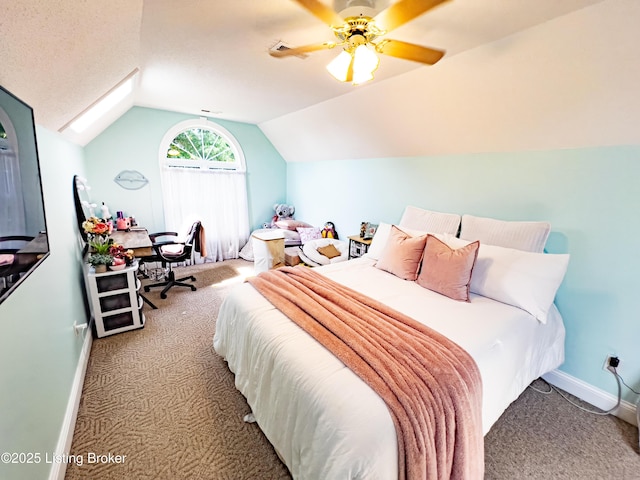 173 Megan Way, Falls Of Rough, KY 40119 - bedroom featuring carpet flooring, lofted ceiling, and a ceiling fan