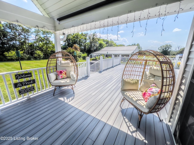 173 Megan Way, Falls Of Rough, KY 40119 - wooden porch with a lawn