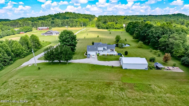 173 Megan Way, Falls Of Rough, KY 40119 - aerial view of property and surrounding area featuring a forest