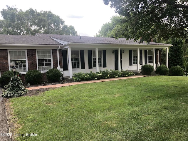1600 Normandy Rd, Taylorsville, KY 40071 - ranch-style house featuring a front yard and brick siding