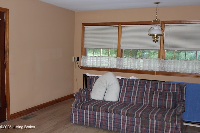 1600 Normandy Rd, Taylorsville, KY 40071 - living area with wood finished floors and baseboards