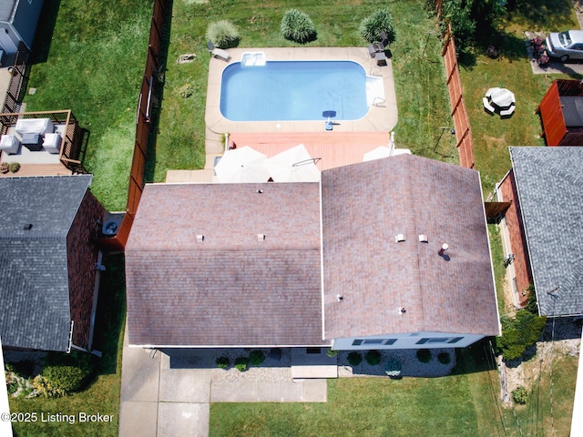 9602 Willowwood Way, Louisville, KY 40299 - view from above of property with a pool area