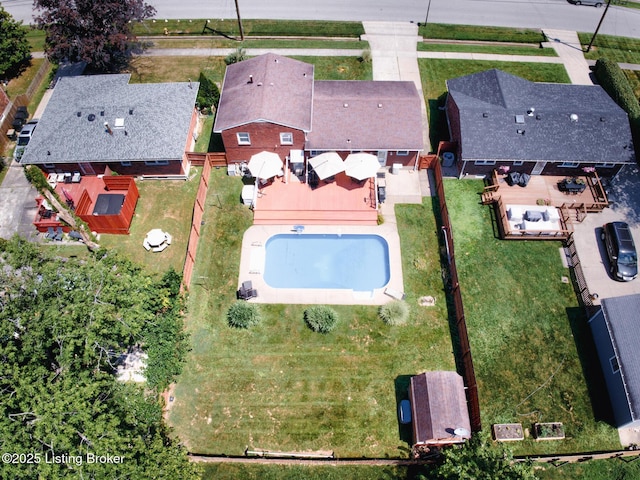 9602 Willowwood Way, Louisville, KY 40299 - bird's eye view of a pool area