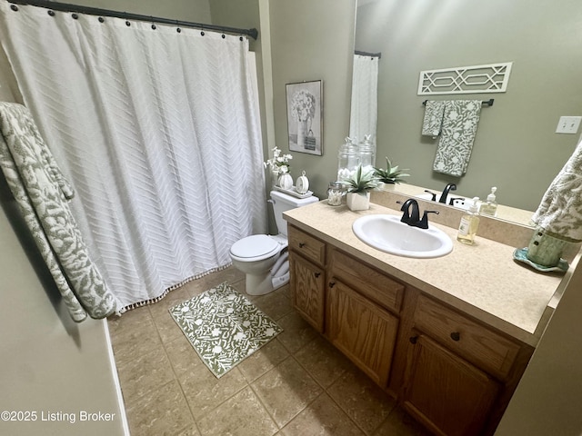 7520 Autumn Pointe Dr, Louisville, KY 40214 - full bathroom with vanity, tile patterned floors, and curtained shower