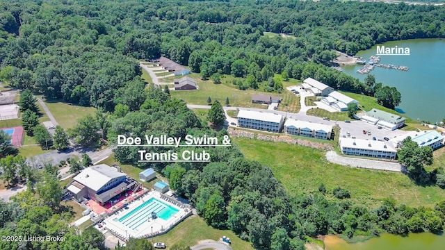 41 Raspberry Ct, Brandenburg, KY 40108 - bird's eye view of a nearby body of water and a heavily wooded area