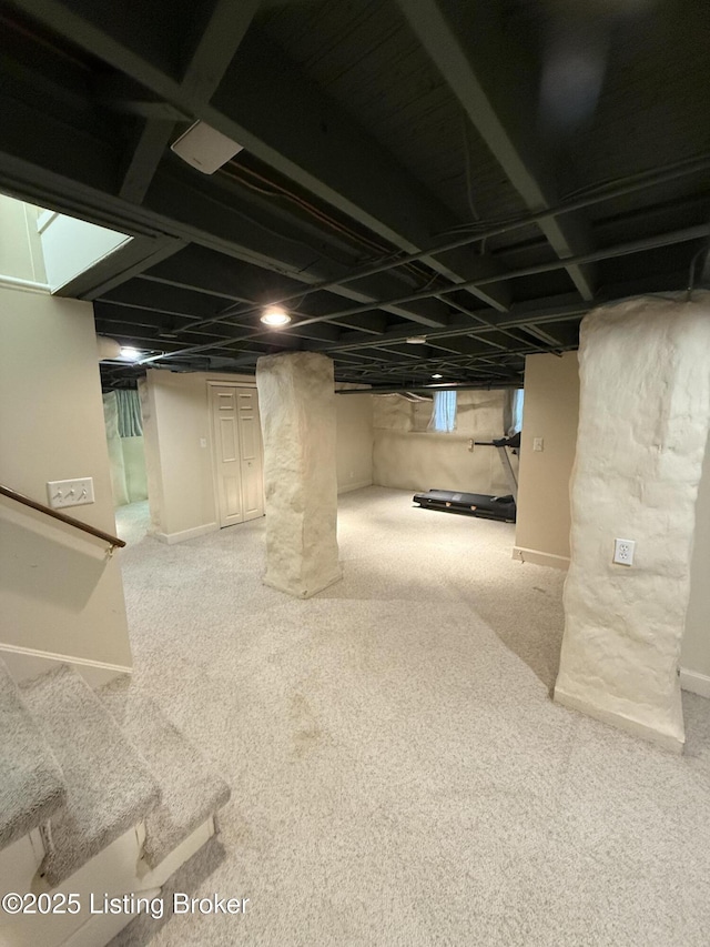 1211 Everett Ave, Louisville, KY 40204 - below grade area with carpet floors
