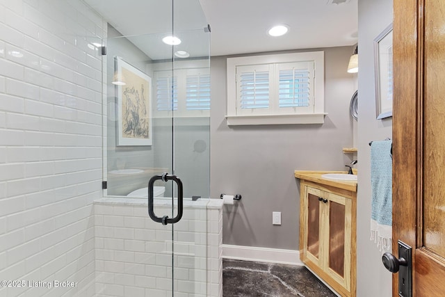 1700 Shady Ln, Louisville, KY 40205 - full bathroom featuring vanity and a stall shower
