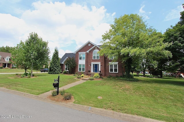 4201 Patterson Park Ct, Louisville, KY 40299 - view of front facade with a front yard and brick siding