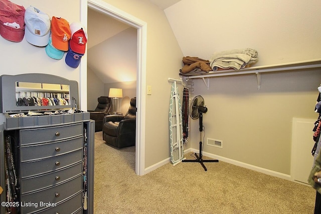 4201 Patterson Park Ct, Louisville, KY 40299 - spacious closet with carpet flooring and vaulted ceiling