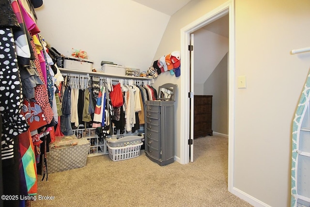 4201 Patterson Park Ct, Louisville, KY 40299 - walk in closet with carpet flooring and vaulted ceiling