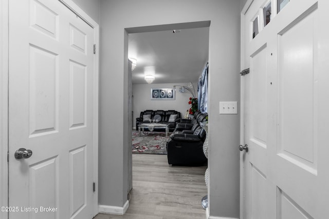 6206 Tabor Dr, Louisville, KY 40218 - hallway with light wood finished floors and baseboards