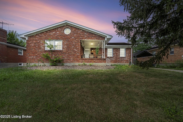 6206 Tabor Dr, Louisville, KY 40218 - ranch-style home with brick siding and a lawn