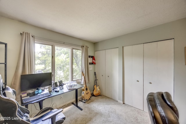 9315 Loch Lea Ln Unit B, Louisville, KY 40291 - office area featuring light carpet and a textured ceiling