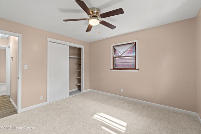 3322 Virginia Ave, Louisville, KY 40211 - unfurnished bedroom featuring carpet flooring, a closet, and ceiling fan