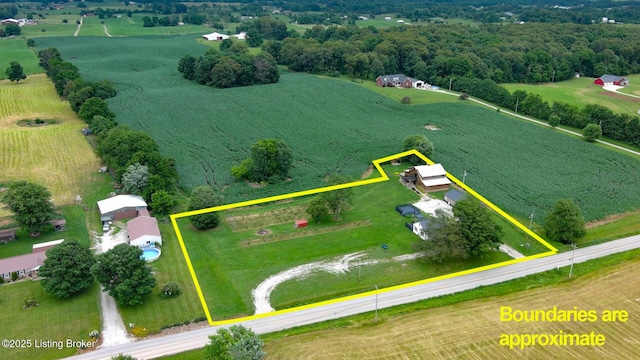 650 Midway Rd, Guston, KY 40142 - overview of rural landscape featuring property parcel outlined