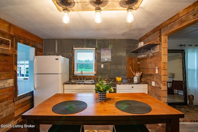 650 Midway Rd, Guston, KY 40142 - dining area with wooden walls