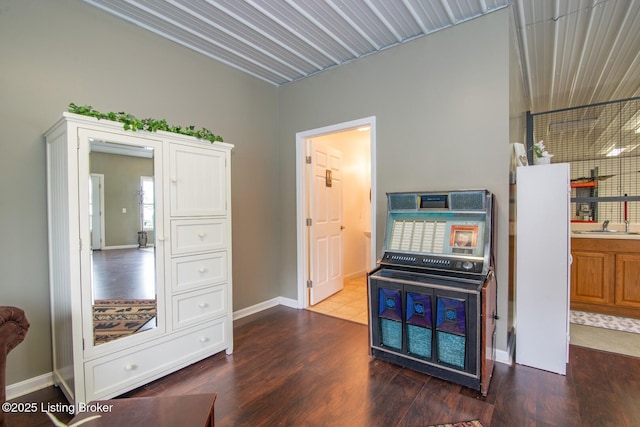 650 Midway Rd, Guston, KY 40142 - kitchen with wood finished floors and baseboards