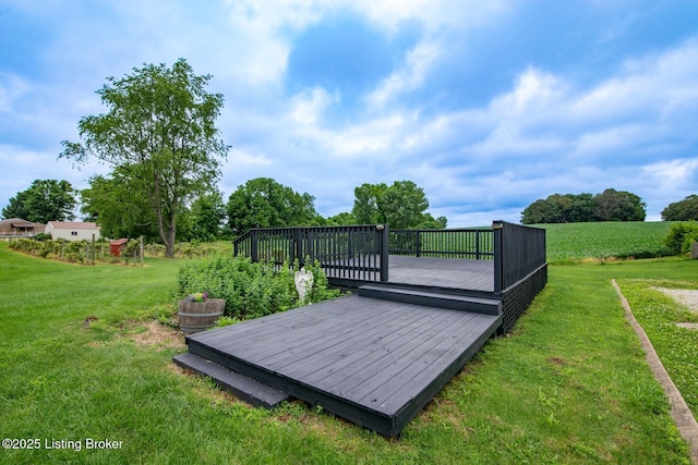 650 Midway Rd, Guston, KY 40142 - view of grassy yard featuring a deck