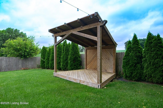 650 Midway Rd, Guston, KY 40142 - fenced backyard featuring a wooden deck