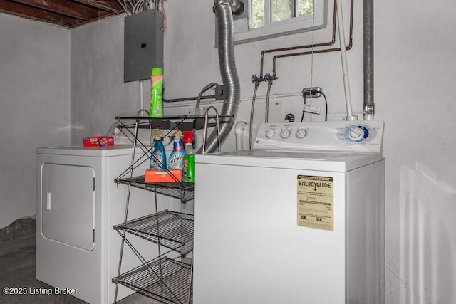 1701 Quarry Hill Rd, Louisville, KY 40213 - laundry area with electric panel and separate washer and dryer