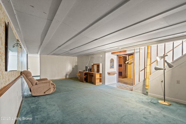8703 Fernview Dr, Louisville, KY 40291 - basement with carpet and baseboards