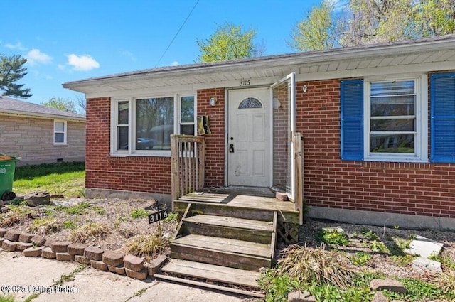 3116 Wilkie Rd, Louisville, KY 40216 - view of exterior entry featuring brick siding