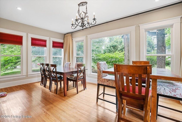 2449 Ransdell Ave, Louisville, KY 40204 - dining space featuring a chandelier, light wood-style floors, healthy amount of natural light, and recessed lighting