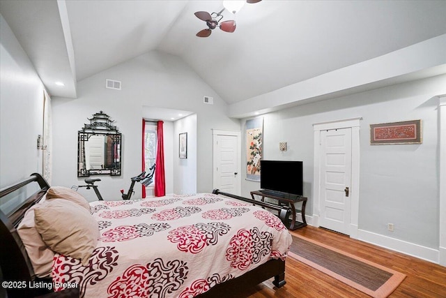 2449 Ransdell Ave, Louisville, KY 40204 - bedroom with vaulted ceiling and wood finished floors
