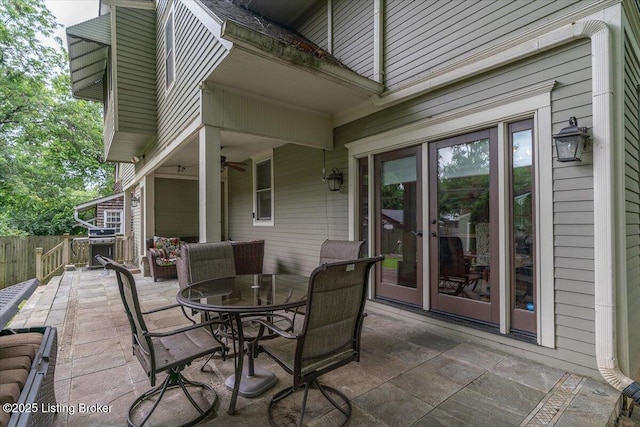 2449 Ransdell Ave, Louisville, KY 40204 - view of patio / terrace with outdoor dining area and a ceiling fan