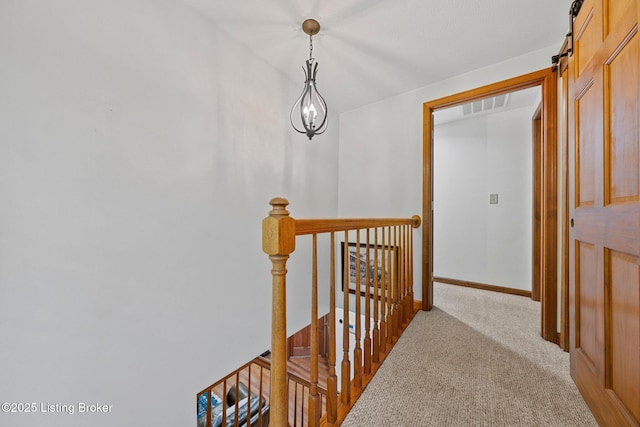 171 Cedar Point Rd, Bee Spring, KY 42207 - corridor featuring carpet and an upstairs landing