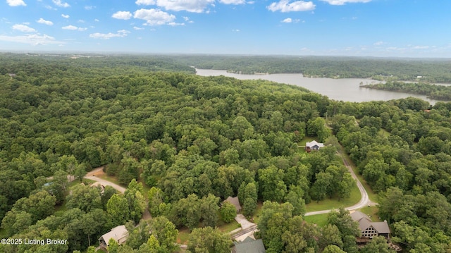 171 Cedar Point Rd, Bee Spring, KY 42207 - drone / aerial view of a heavily wooded area and a large body of water