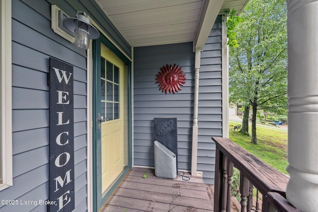 171 Cedar Point Rd, Bee Spring, KY 42207 - view of wooden porch
