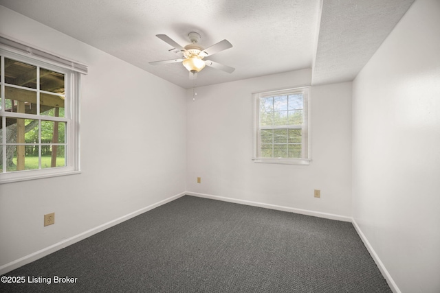 547 Wyandot Ct, Radcliff, KY 40160 - empty room featuring ceiling fan, carpet, and a textured ceiling