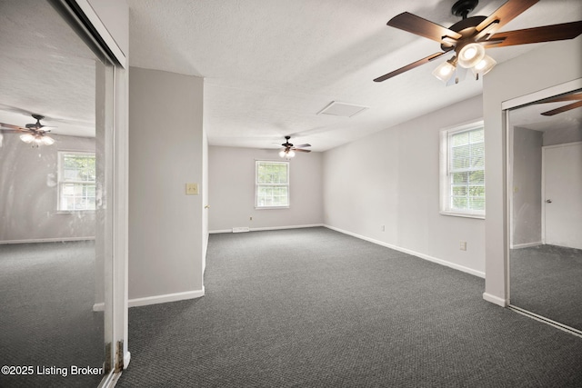 547 Wyandot Ct, Radcliff, KY 40160 - spare room with carpet, ceiling fan, and a textured ceiling
