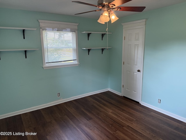 1001 Caney Fork Rd, Bardstown, KY 40004 - empty room with ceiling fan and dark wood-style floors