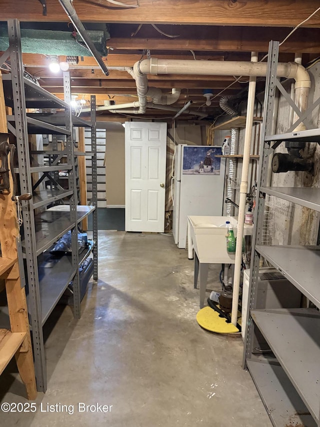 1001 Caney Fork Rd, Bardstown, KY 40004 - unfinished below grade area with a sink