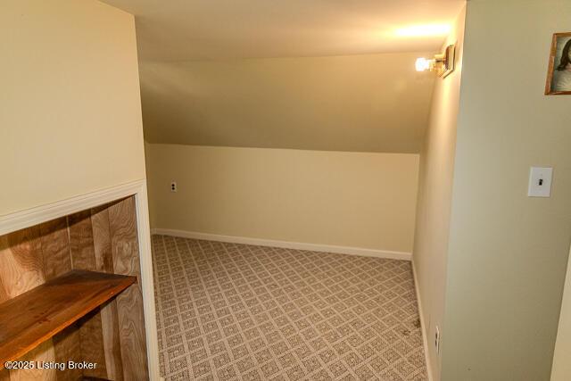 4883 S Reeves Rd, Scottsburg, IN 47170 - bonus room featuring lofted ceiling and carpet floors