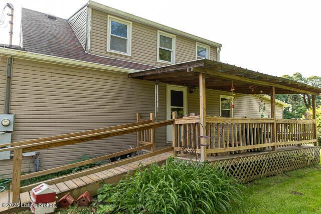 4883 S Reeves Rd, Scottsburg, IN 47170 - back of house with a shingled roof