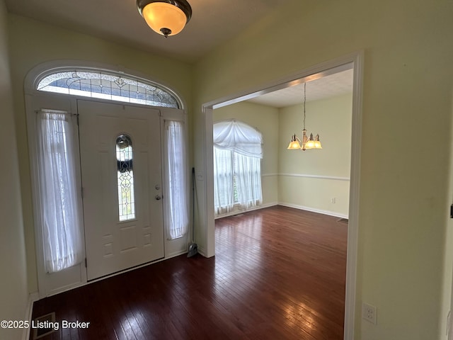 8 San Juan Ct, Elizabethtown, KY 42701 - foyer entrance featuring a chandelier, hardwood / wood-style flooring, and plenty of natural light