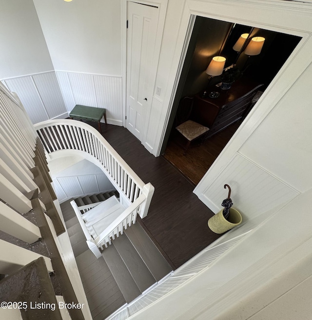 416 Belgravia Ct, Louisville, KY 40208 - staircase with wood finished floors