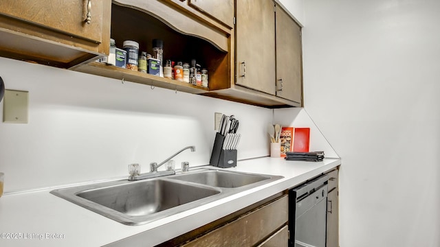 213 Fairfax Ave Apt 4, Louisville, KY 40207 - kitchen featuring dishwasher, light countertops, and open shelves