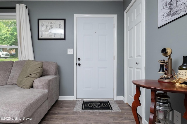 1008 E Mailback Way, Crestwood, KY 40014 - entrance foyer with dark wood-style flooring and baseboards