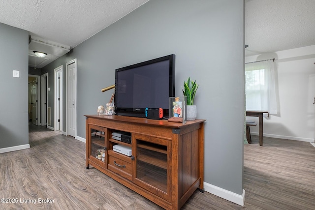 1008 E Mailback Way, Crestwood, KY 40014 - living area with a textured ceiling and wood finished floors