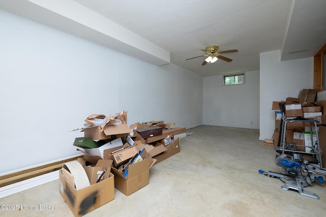1008 E Mailback Way, Crestwood, KY 40014 - basement with ceiling fan and carpet flooring