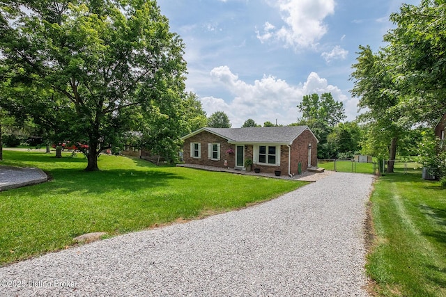 1008 E Mailback Way, Crestwood, KY 40014 - ranch-style home featuring brick siding, driveway, and a gate