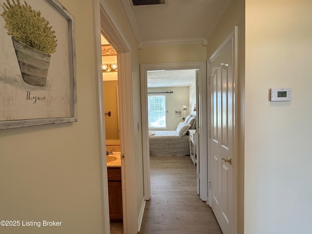64 Probus Rd, Leitchfield, KY 42754 - hall with crown molding and wood finished floors