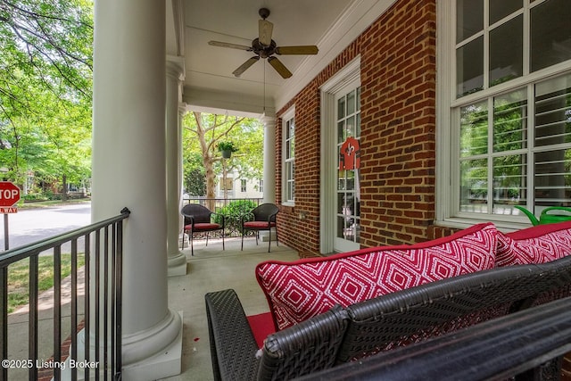 9508 Norton Commons Blvd Unit 102, Prospect, KY 40059 - porch with a ceiling fan