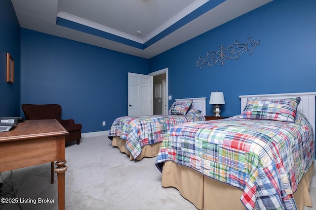 9508 Norton Commons Blvd Unit 102, Prospect, KY 40059 - bedroom with carpet, an office area, and a tray ceiling